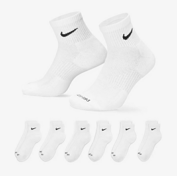 Nike Other - Nike Everyday Plus Cushioned Training Ankle Socks (6 Pairs) Size: M Color: White